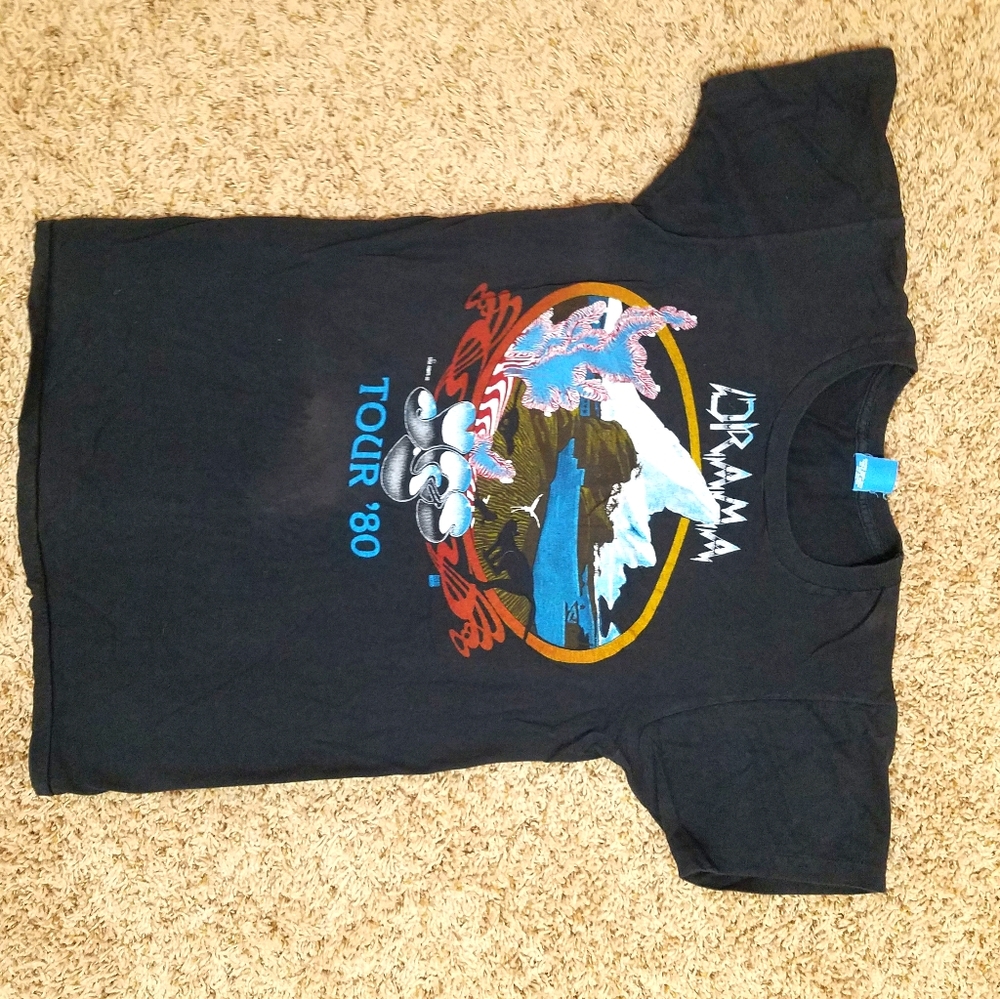 Authentic Yes "Drama" Concert Tour 1980 Tee Sz S